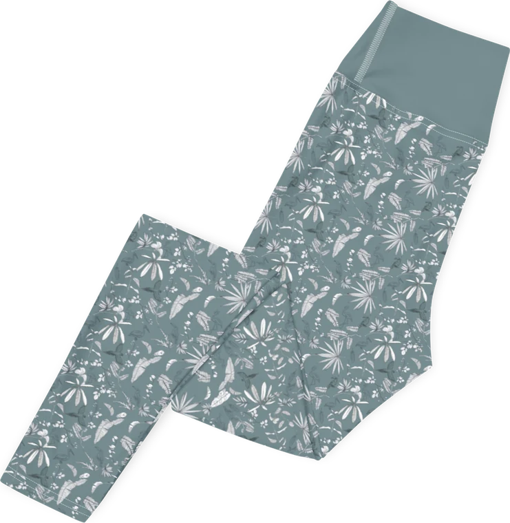 Legging Mudra Yoga motif fleuri