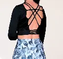 Crop top dos nu noir